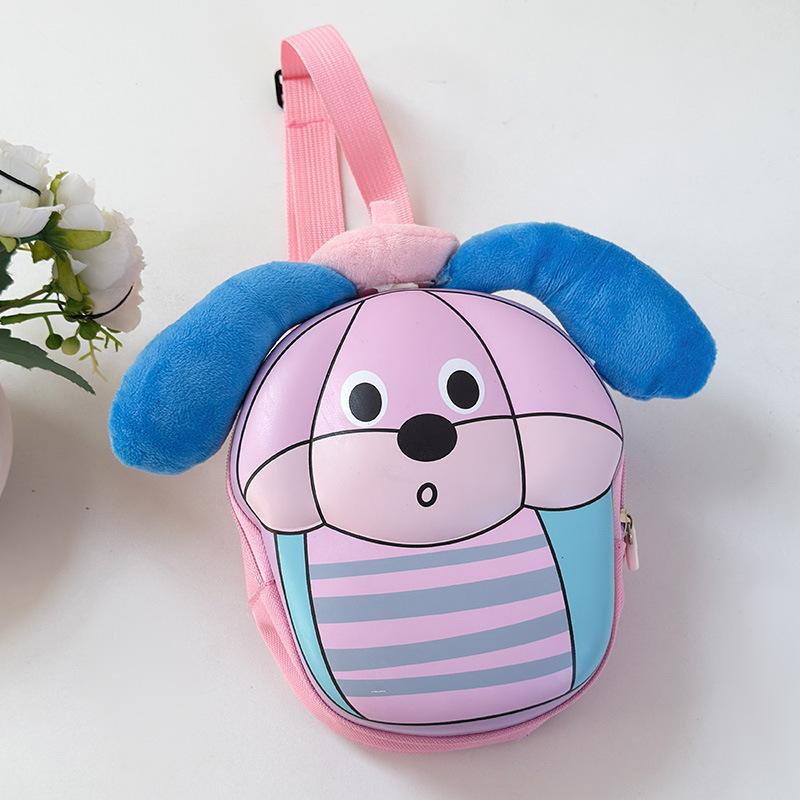 

School bag new cartoon hard shell shoulder bag for boys and girls cute trendy change backpack casual versatile messenger bag рожевий