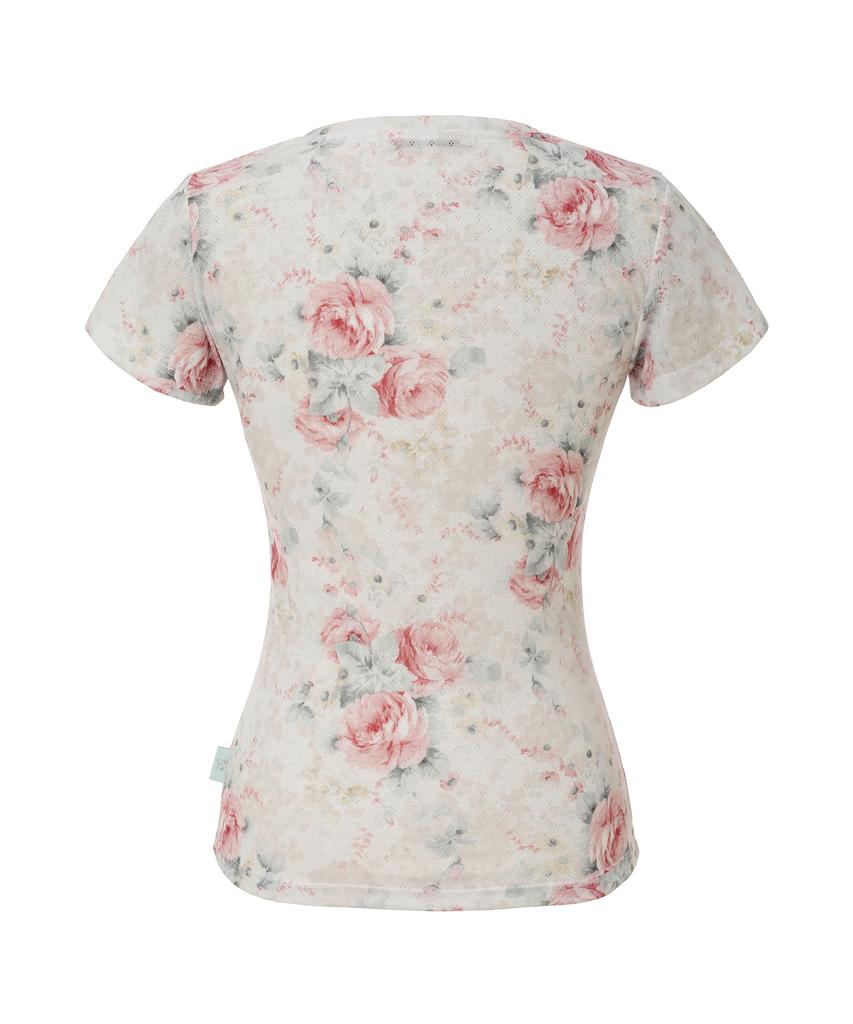 Mileko Flower Button T Ivory