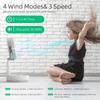 9-inch Portable   Fan 10800mAh Battery Type-C Rechargble Oscillating Standing Fan with LED Night Light Remote Control Telescopic 4 Speed Quiet 