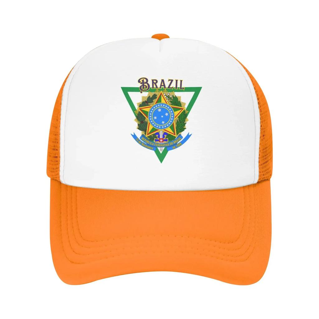 Brazil Emblem Pool Party Mesh Baseball Caps Women High-end Female Beach Sun Hat Trucker Cap