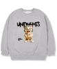 UNION GARMENTS Frandy Tiger Fleece-Lined Oversized Sweatshirt Gray