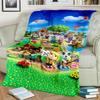 Cartoon Animal Crossing New Horizons Soft Plush Blanket,Flannel Blanket Throw Blanket for Living Room Bedroom Sofa Cover Child