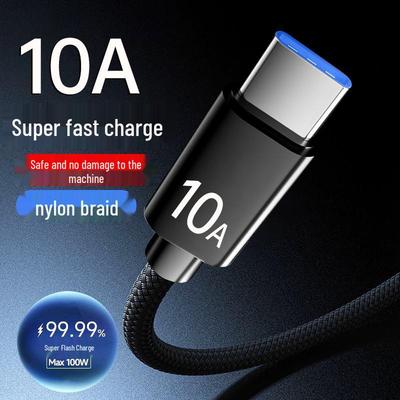 120W Braided 10A Flash Charge USB-C Cable for Huawei Honor