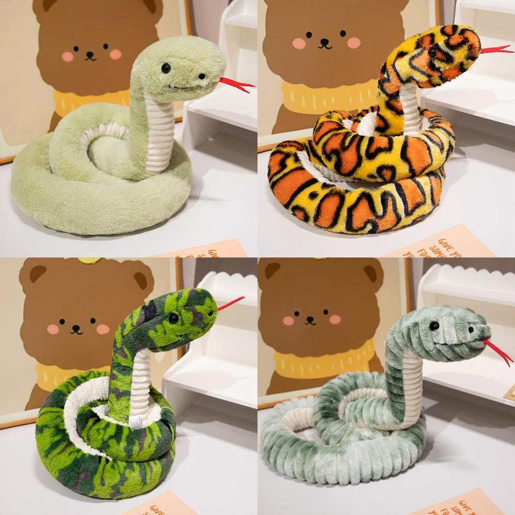 Strip Snake Simulation Plush Toy Cute Cartoon Funny Creative Doll Decoration