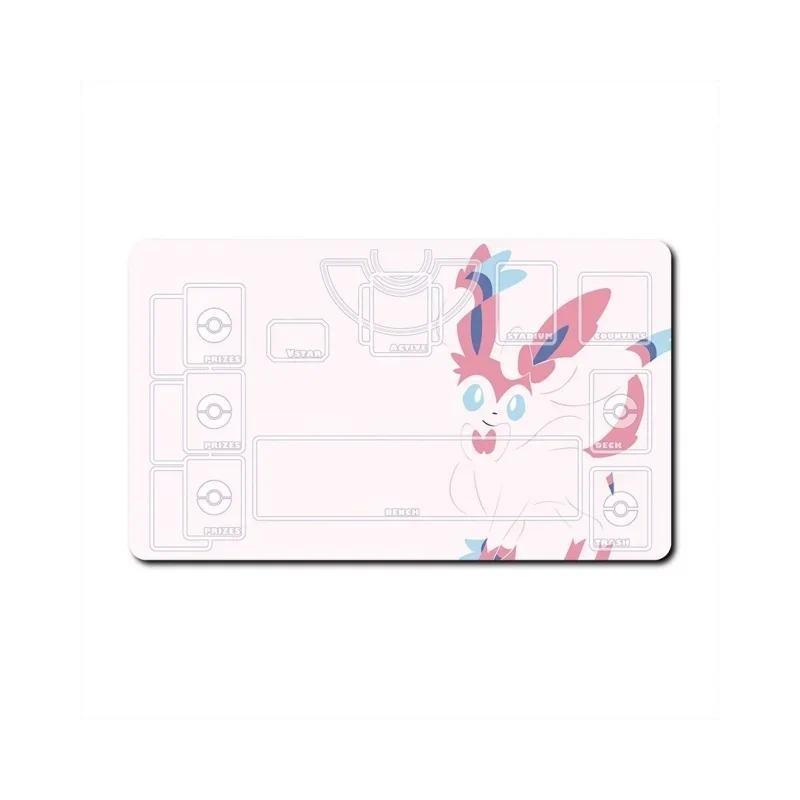 Pokemon Sylveon Glaceon Self Made Anime Game Characters Gifts Toys Classic Series Cards Pad Rubber Collection Card Dueling Mat
