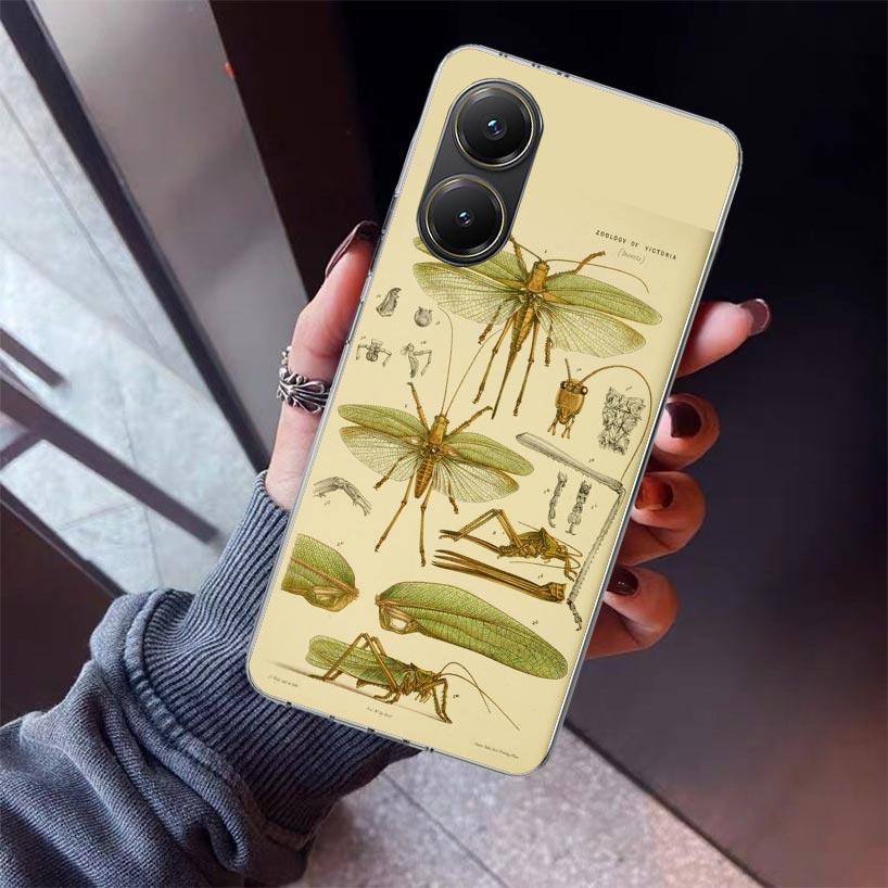 Bugs Bees Scientific Decomposition Phone Case For Xiaomi Poco X7 X6 X5 Pro F7 Ultra Redmi 15C 15 13 13C 12 12C 10 10A 10C 9 9A 9