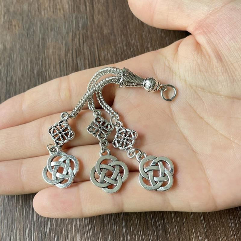 Antique Silver Plated Necklace Connectors Metal Brushes Pendant Accessories DIY Handmade Jewelry Making Supplies