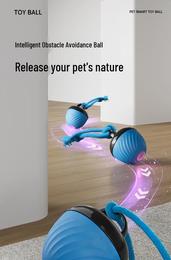 Pet Bounce Ball: Bite-resistant Electric Yo-yo Teaser for Dogs & Cats