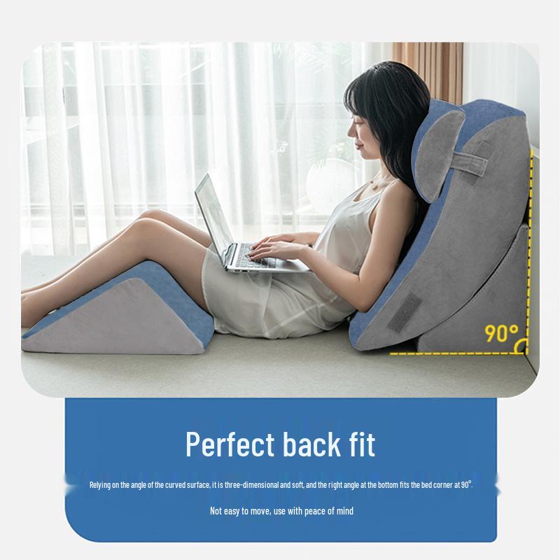 Großes Rückenlehnen-Kopfteilkissen - Weiches Lendenstützkissen für Bett oder Sofa, Ideal für Schwangere & ältere Menschen
