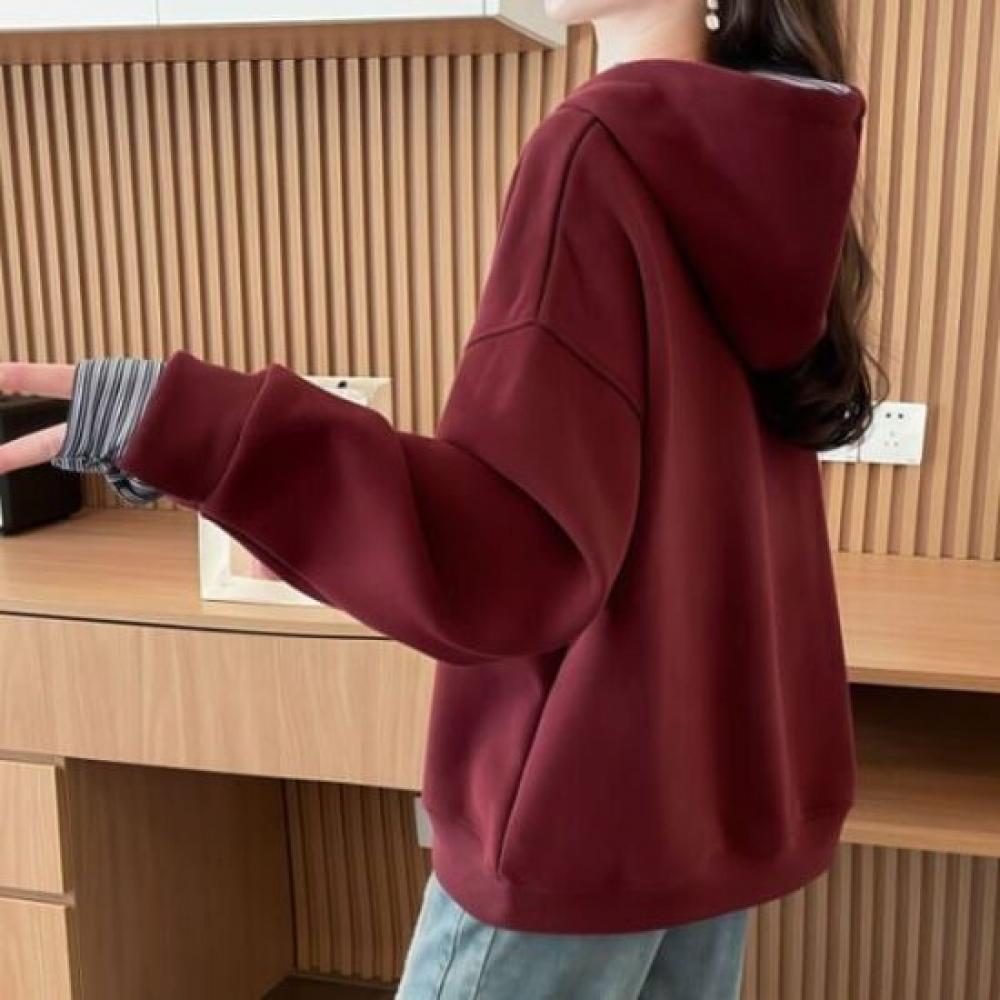 Navava Casual Stripe Long Sleeve Hoodie Nt2947