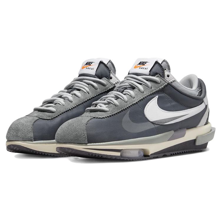 Sacai x Nike Zoom Cortez SP Żelaznoszary Unisex Trampki Ciemnoszary Biały DQ0581-001