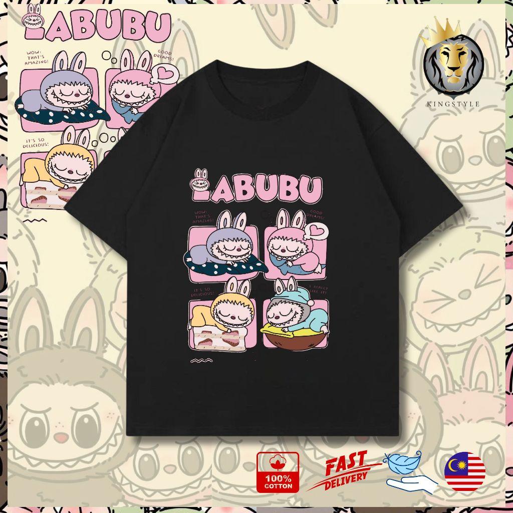 LABUBU printed cute children s T-shirt casual, simple and fashionable short sleeved top 150