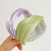 2 Piezas Diadema para Mujer Color Tie-Dye Diseño de Nudo Tejido Suave Aro Ancho para el Cabello Ligero Elástico Accesorio para el Cabello