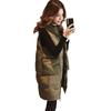 [TASOGARA] Down Vest Vest Ladies Outer Down Long Autumn/winter Filling Cold Protection Lightweight Hooded (JP, Alphabet, 2XL, Green)