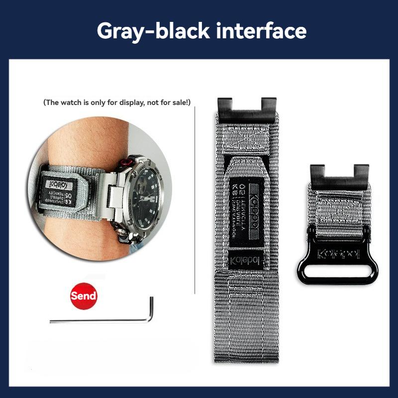GST-B100 Nylon Strap For Casio G-SHOCK GST-210/W120L/S130/S310 W300/410G Modified Fabric Watchband Men Bracelet Wristband
