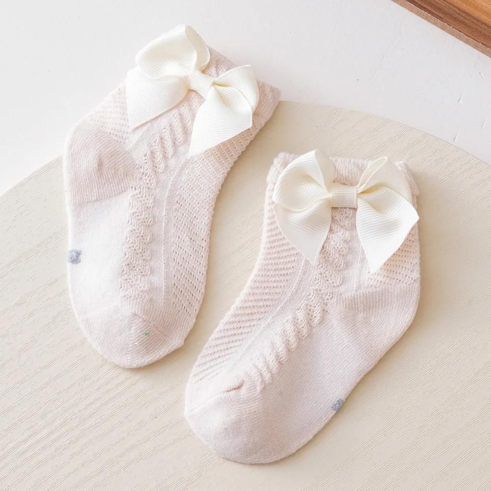 Baby Mesh Socks Bowknot Soft Cotton Newborn Sock Princess Infant Toddler Girls Cute Breathable Socks