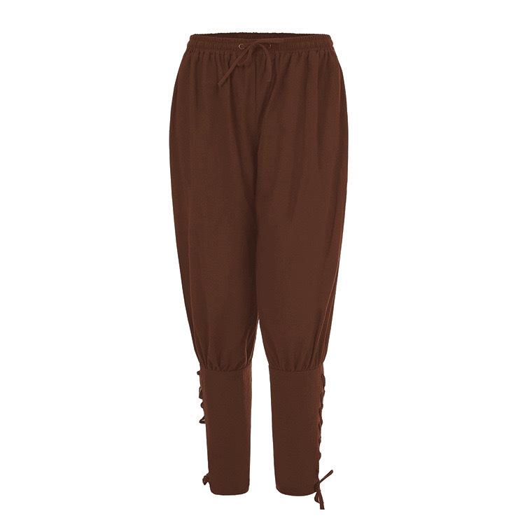 Men's Pirate Pants & Renaissance Ruffled Shirt Costume for Halloween