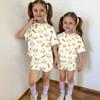 Kids Casual Short Sleeve Top and Shorts Set Animal Print Lightweight Breathable Soft Fabric Comfortable Fit Summer Outfit for Boys and Girls