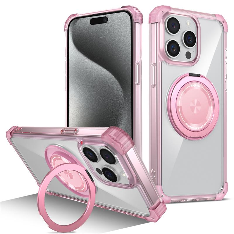 Průhledný magnetický kroužek pro pouzdra s bezdrátovým nabíjením MagSafe pro iPhone 15 14 13 12 11 15 Pro Max Nárazuvzdorný kryt Příslušenství