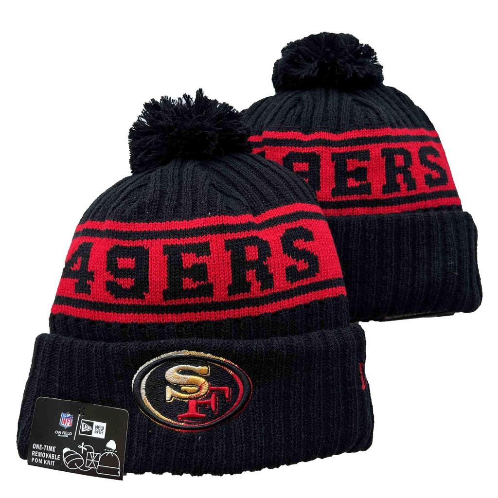 49er Team 2025 Autumn/Winter Wool Pom-Pom Knit Hat - Warm Embroidered Couple Style