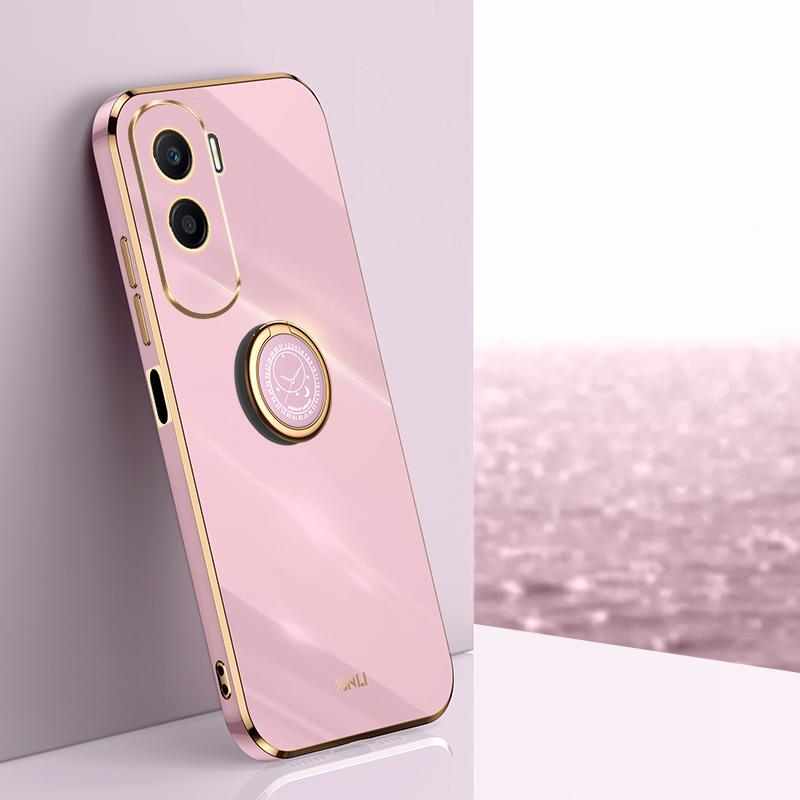 For Honor 90 Lite Case Honor 90 Lite Phone Case Honor 90  Back Cover Honor 90 Pro Luxury Square Plating Ring Holder Stand Case