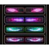 Truck Car Devil Eye LED Pixel Panel Light Remote Control Soft Foldable Lighting Scrolling For Board Windshield 12V 24V
