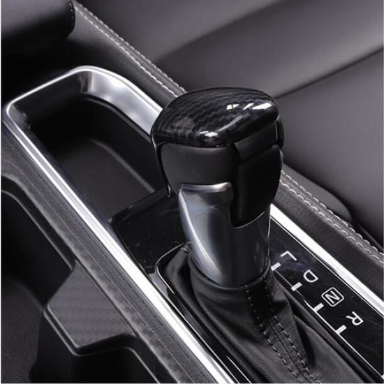 Carbon fiber look Gear Shift Knob Cover Trim 1pcs For Nissan Versa -2024