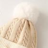 Warm Pullover Cap Pompom Beanie Hat New Knitted Cap  0-3Y