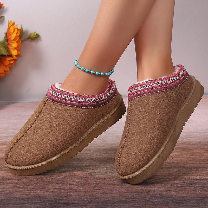 Bottes de neige à semelles fines pour femmes, chaussures pour rester au chaud, livraison à l'exportation, tube court, commande de commerce extérieur, cuir de vache velours épaissi pour rester au chaud