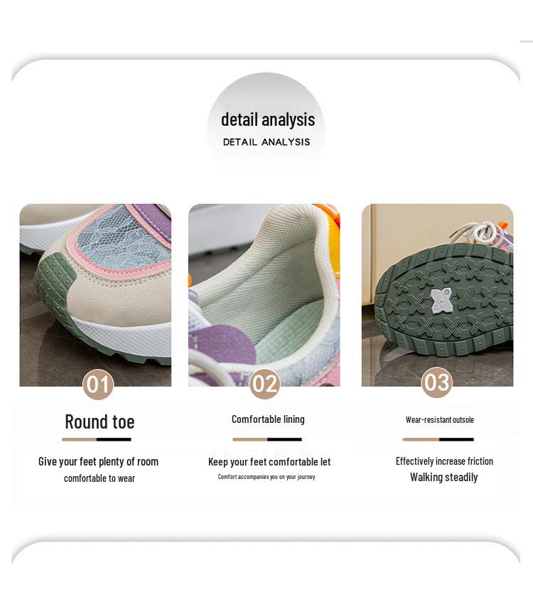 Damen-Sneaker aus atmungsaktivem Mesh im koreanischen Stil - Sommer 2025 Lässige Laufschuhe für Damen