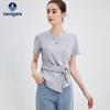 Women's Slim Fit Elastic Solid Short Sleeve T-Shirt