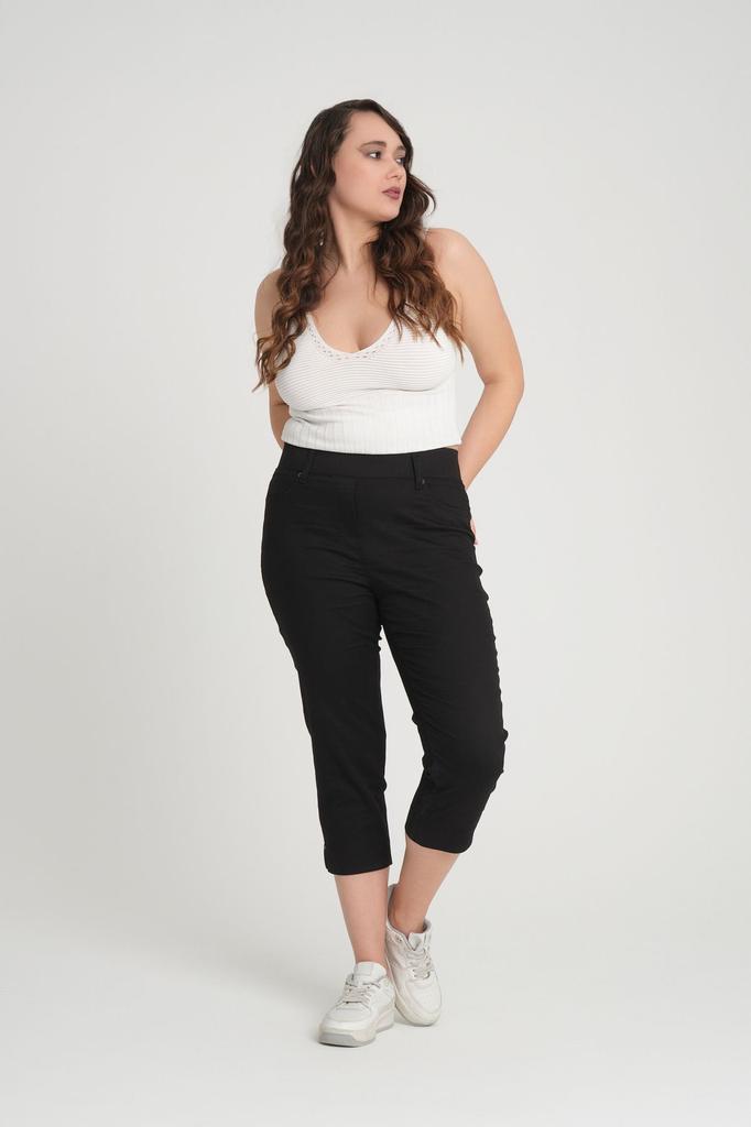 Damenmode Übergröße Shorts & Bermudas Hohe Taille Lycra Übergröße Capri mit Gummizug