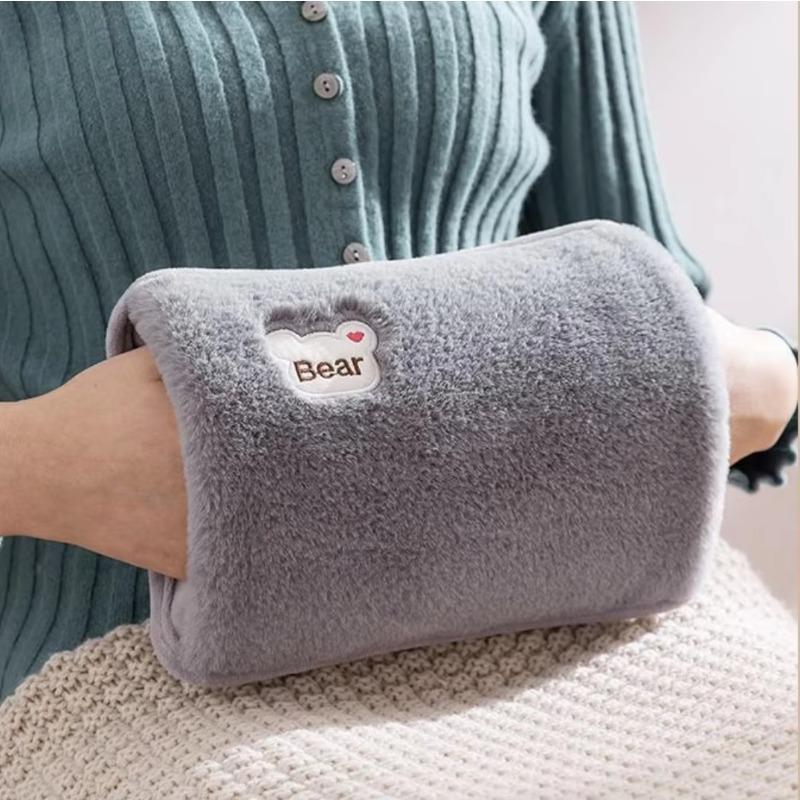 Rechargeable Electric Hot Water Bag Soft Winter Hand Warmer Home Heater Reusable Bottle EU Plug Portable Pocket Warmer Office