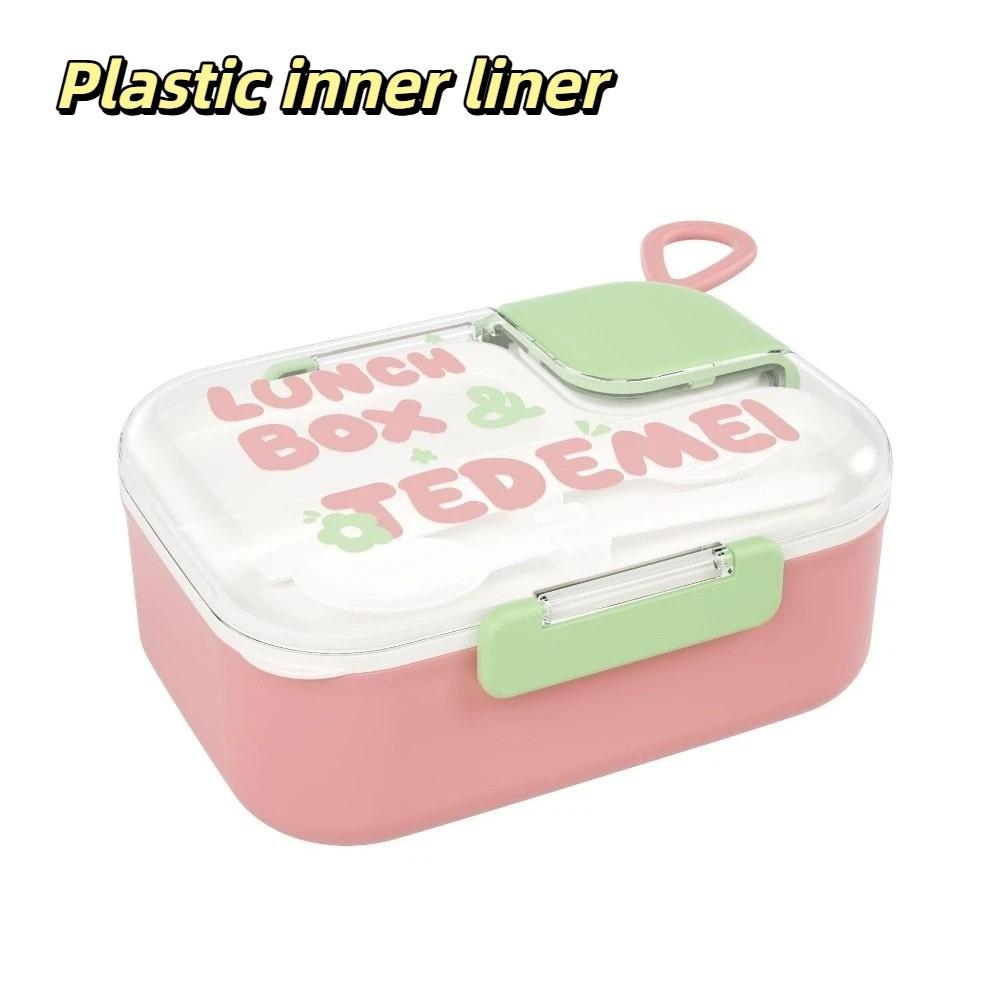 with Handle Children Lunch Box Durable Food Container Set New Kids Bento Box Outdoor Use
