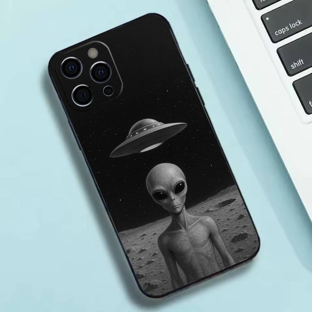 Singular Space UFO Alien Phone Case Silicone Soft For IPhone 17 16 15 14 13 12 11 X XR Plus Pro Max Plus