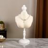 Sturdy Lint Covered Necklace Bust Portable Jewelry Organization Home Accessory Necklace Display Rack Decoration