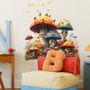 Halloween Scary Mushroom Skull Eye Beads Bedroom Home Decor Wall Stickers