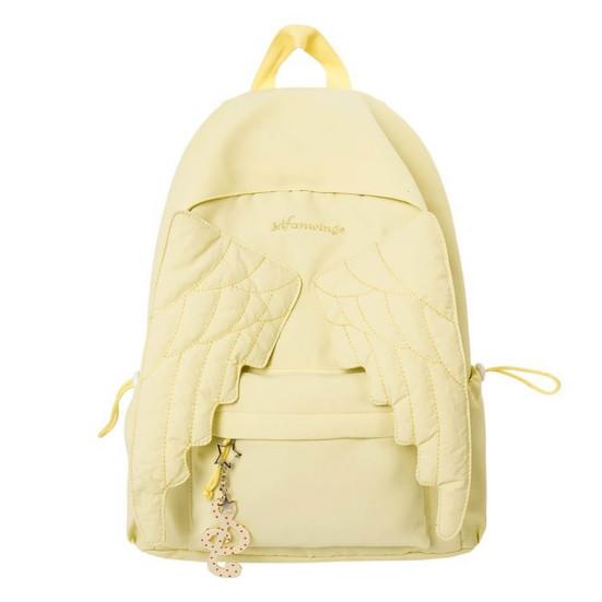 Lightweight Outdoor Daypack Angel Wing Backpack for Women Girls, Nylon School Functional Bookbag Bag, Large Travel Commute Durable Casual Rucksack