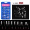 100pcs/box Clear Transparent Seamless Fake Nails Full Coverage False Nails Tips Short T-shaped Full Sticker For Nails Manicures