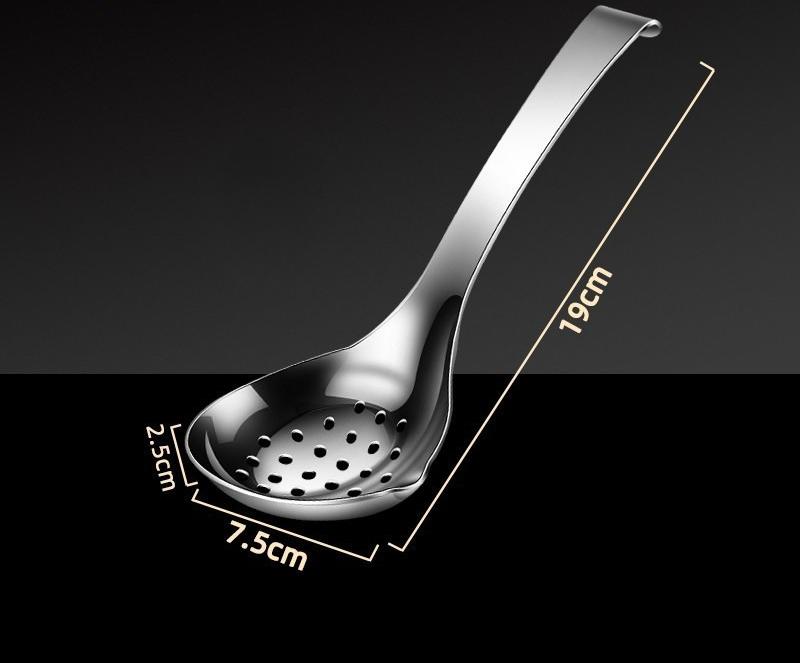 1PC Spoon Stainless Steel Deepened Spoon Household Soup with Hook Porridge Large Tableware Household Goods