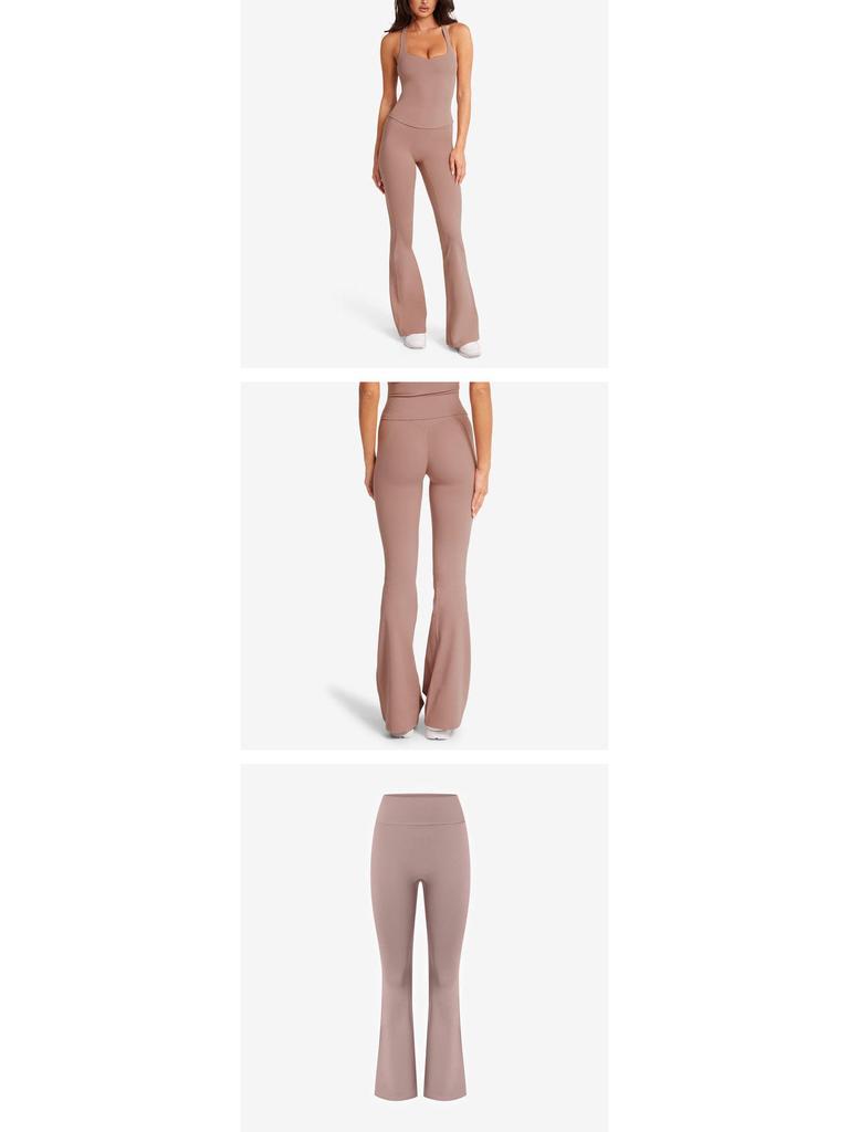 Women's High-Waisted Yoga Flare Pants for Running and Fitness