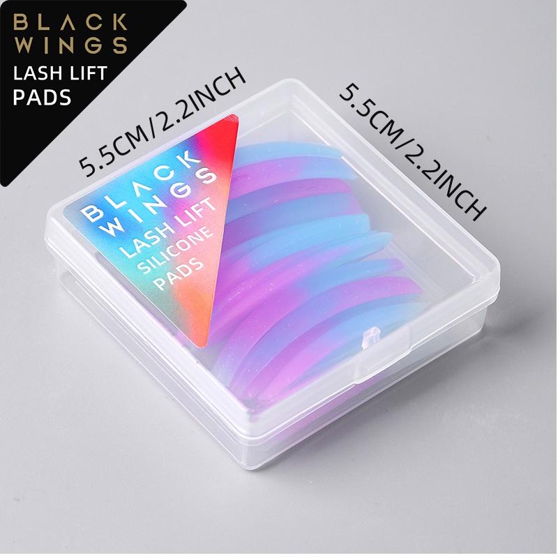 

Blackwings 8 пар силиконовых подушечек для завивки ресниц, подушечки для завивки ресниц, с таблицей размеров, гипоаллергенные многоразовые аксессуары 8pairs синий