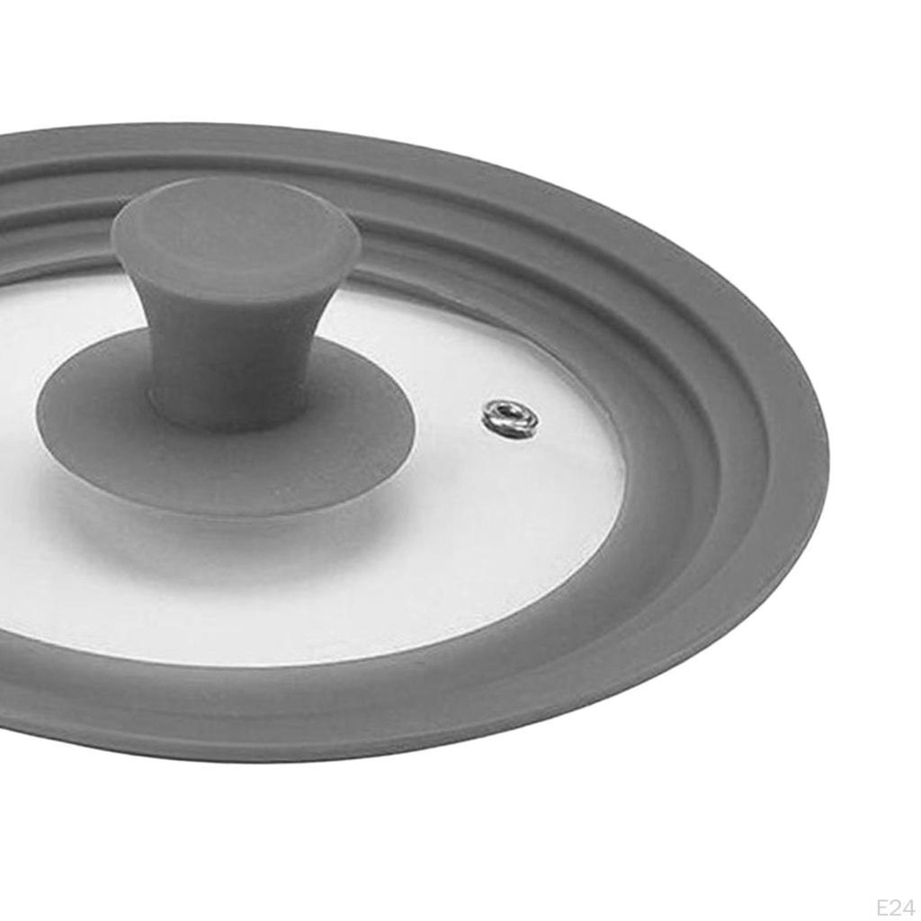 Multifunctional Tempered Glass Lid Pot Silicone Cover Kitchen Utensils Cookware Parts