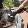 Stainless Steel Electric BBQ Cleaning Brush Double Wheel Rotating Barbecue Brush  Household