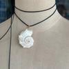 Handcrafted Adjustable Shell/Conch Necklace Natural Bead Accent Rope Tie Closure Lightweight Jewelry Gift