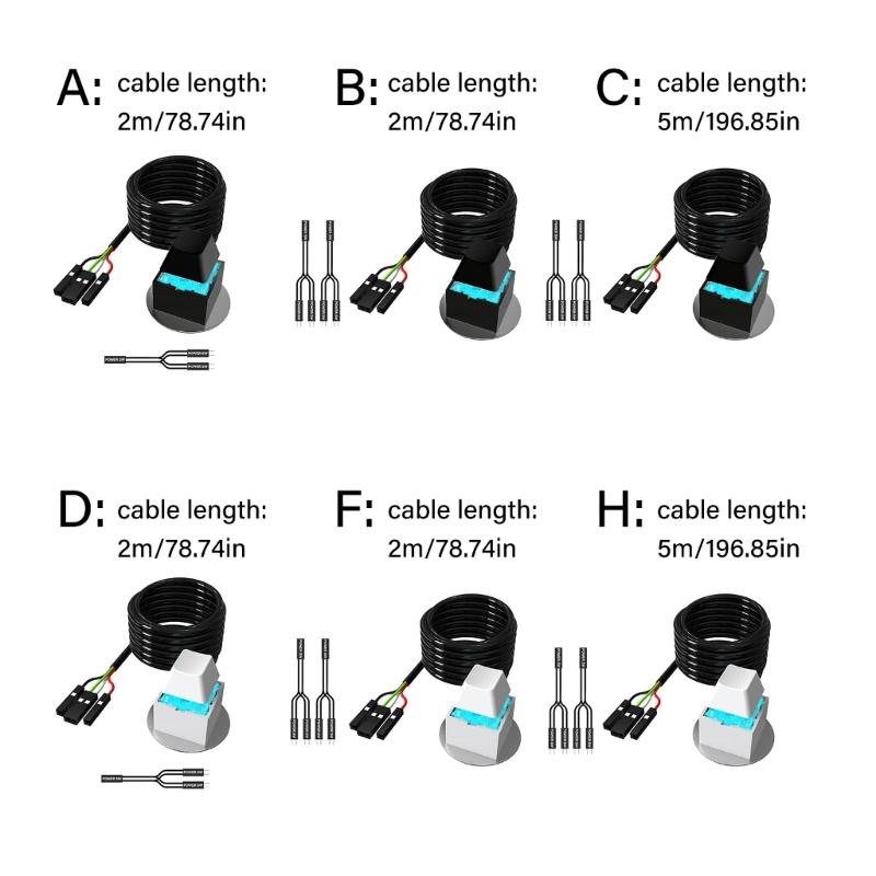 Desktop PC External Power Switches ABS Design For HassleFree Booting Without Opening Case