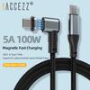5a 100w Magnetic  Cable, Usb C To Usb Type C Quick Charge Pd 10gbps Fast Charging Type-c Data Cord,