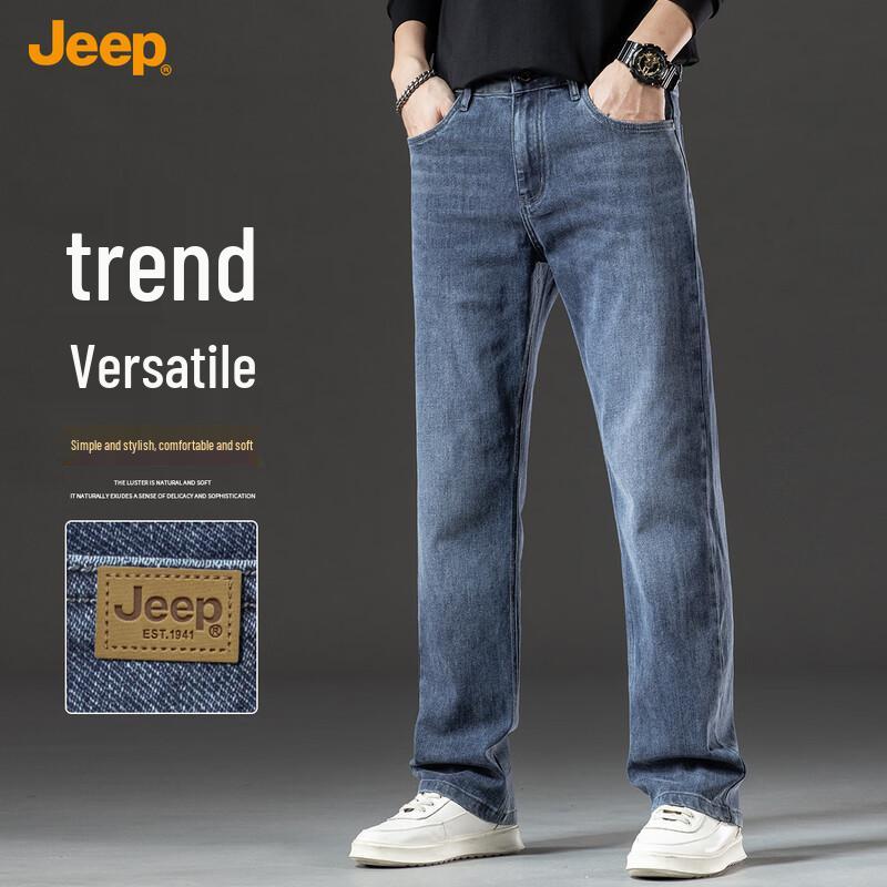 JEEP Men's Fall/Winter Straight-Leg Casual Denim Pants