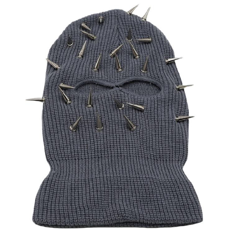 

Fashionable Balaclava Studded Beanies Elastic Knit Design Multiple Hues For Trendy Looks