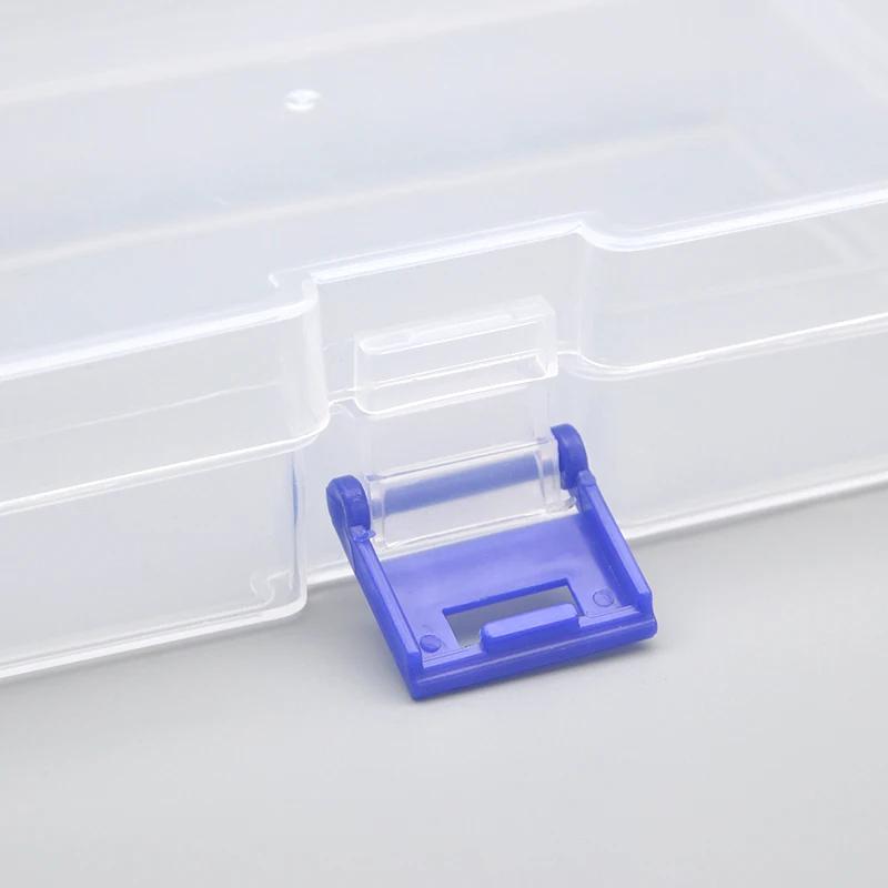 5 Pcs Transparent Lockable Plastic Storage Box Small Object Organizer Fishing Gear Accessories Case
